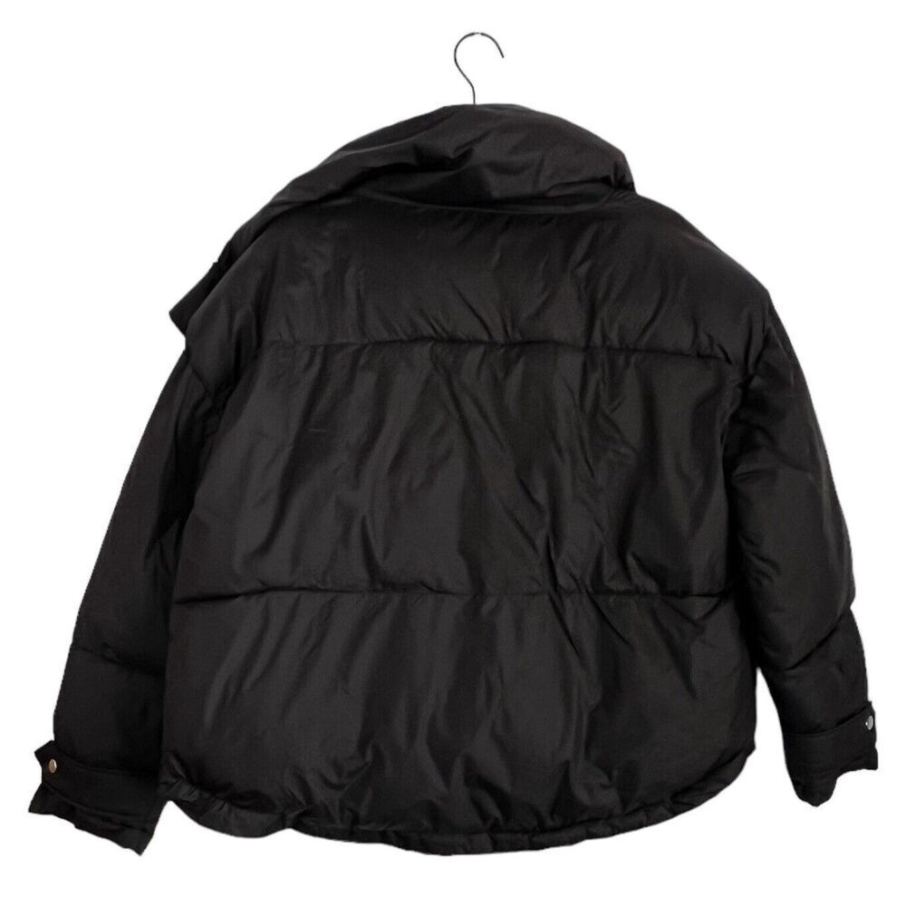 Princess Polly Jacket XS/S Bomber Black Oversize Grunge Goth Silver Zipper - Picture 3 of 8